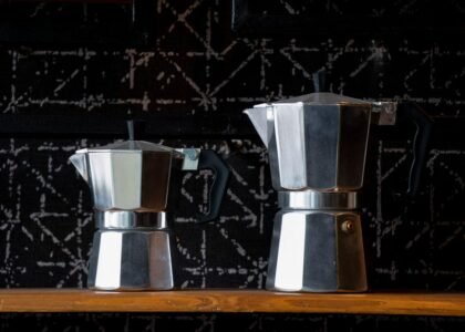 Two stovetop espresso makers showcased, relating to stovetop espresso makers reviews.