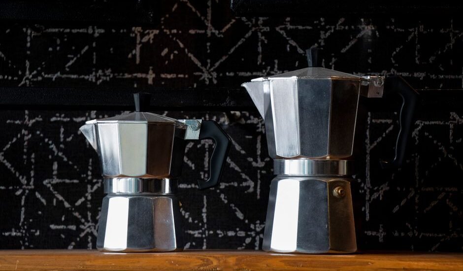 Two stovetop espresso makers showcased, relating to stovetop espresso makers reviews.